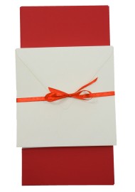 Zestaw Nettuno 280g Rosso Fuocco czerwony big. + koperta K4 Munken ecru 25szt.