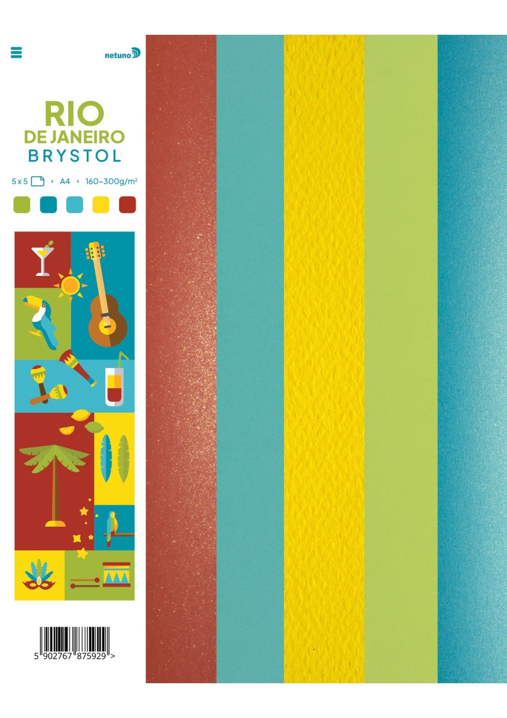Zestaw brystoli kolorowych Rio pak. 25A4 Zestaw brystoli kolorowych Rio pak. 25A4