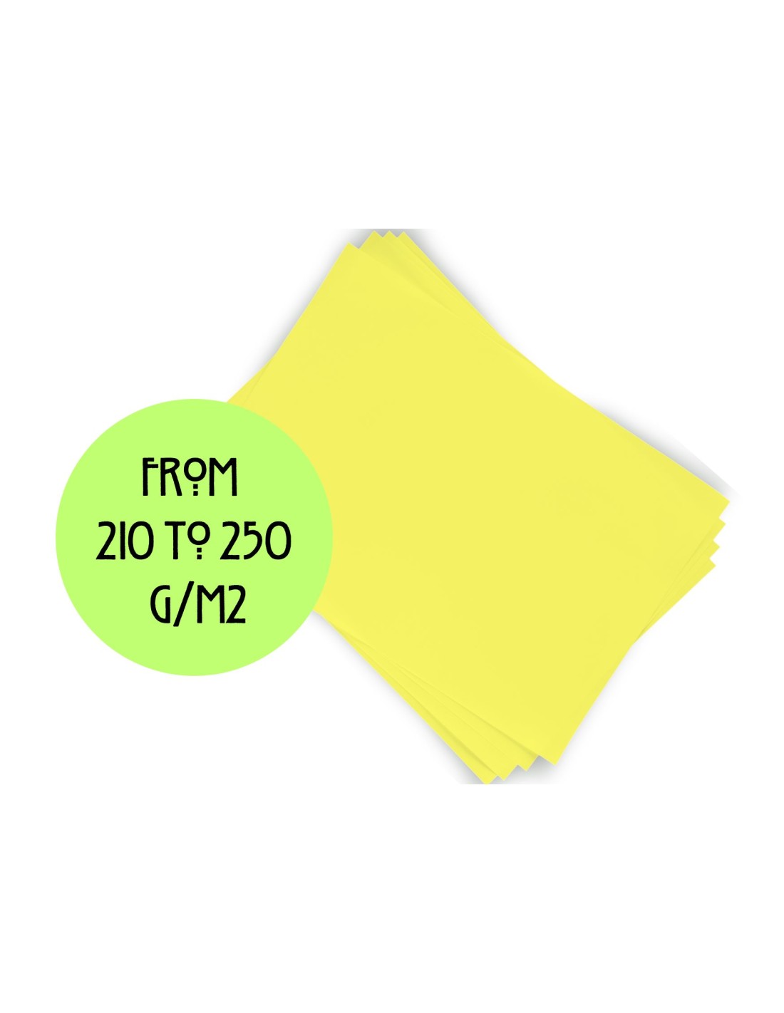 Papier ozdobny gładki brystol żółty pak. 50A6 Papier ozdobny gładki brystol żółty pak. 50A6
