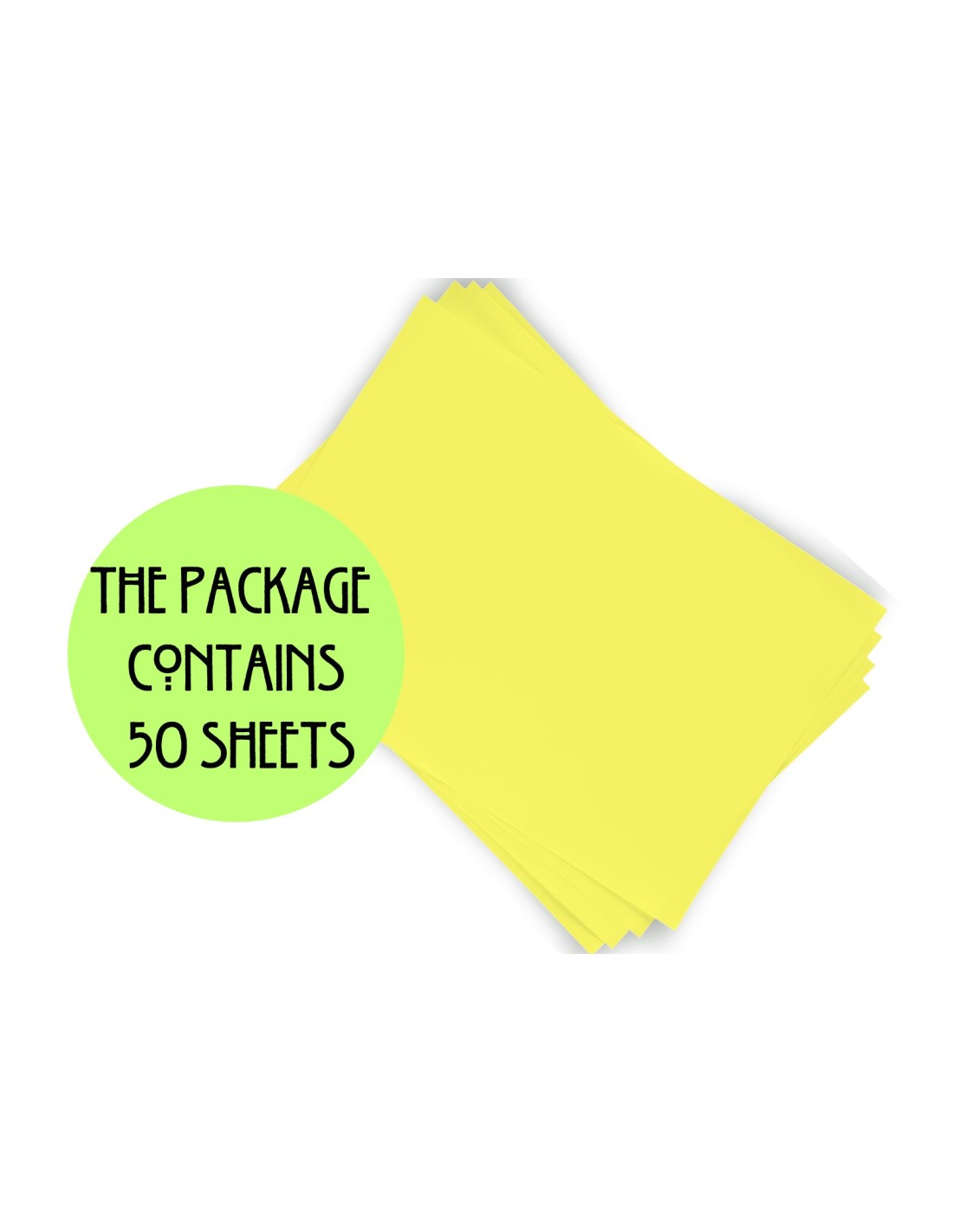 Papier ozdobny gładki brystol żółty pak. 50A6 Papier ozdobny gładki brystol żółty pak. 50A6