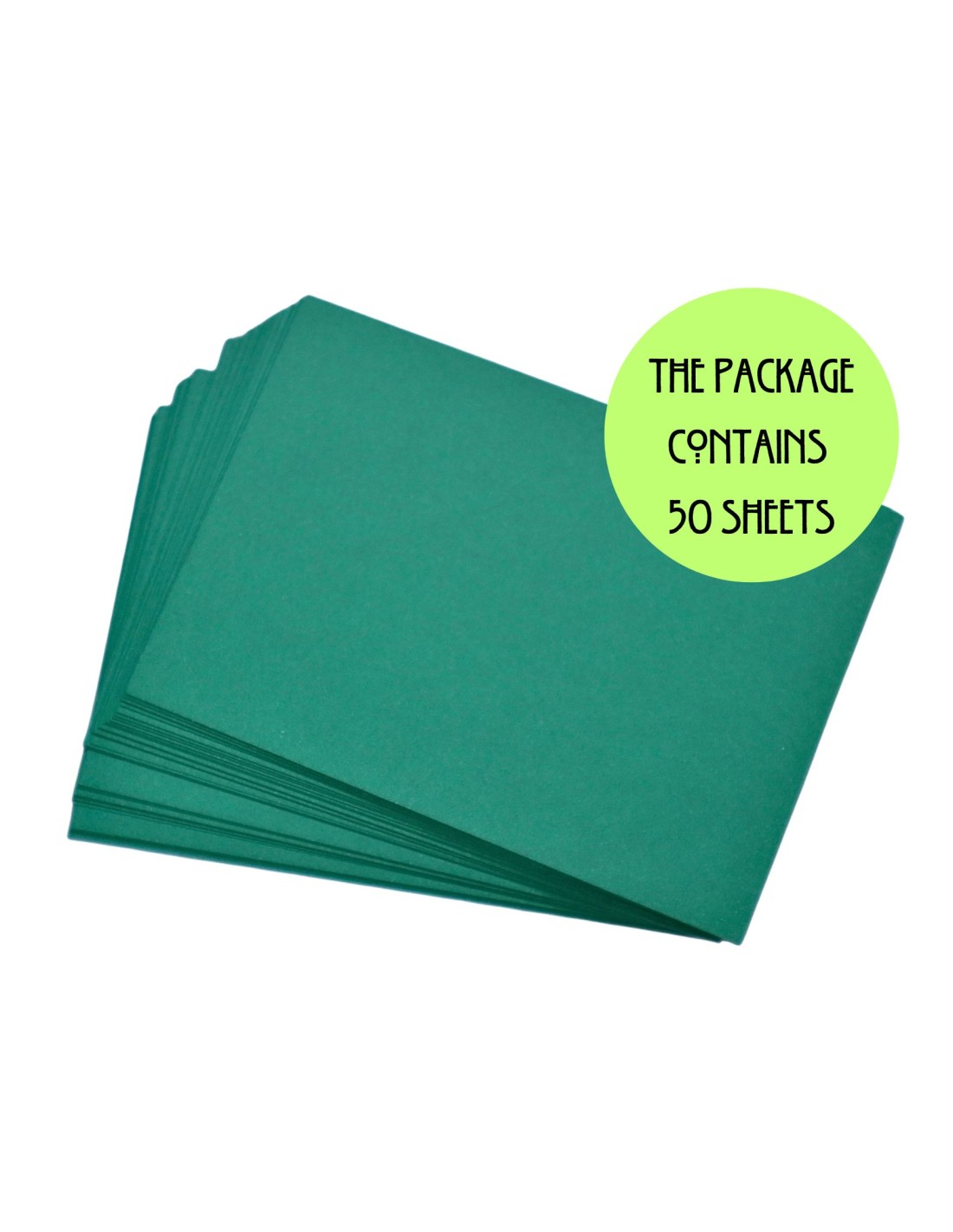 Papier ozdobny gładki brystol zielony pak. 50A6 Papier ozdobny gładki brystol zielony pak. 50A6