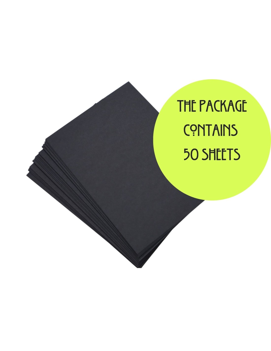 Papier ozdobny gładki brystol czarny pak. 50A6 Papier ozdobny gładki brystol czarny pak. 50A6