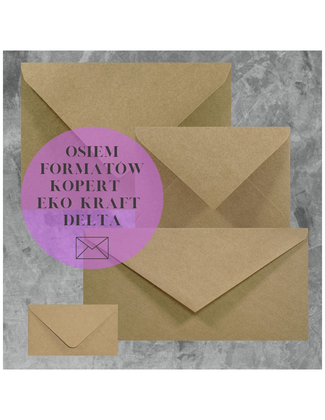 Koperta ozdobna ekologiczna C5 NK EKO Kraft delta brązowa 100g Koperta ozdobna ekologiczna C5 NK EKO Kraft delta brązowa 100g