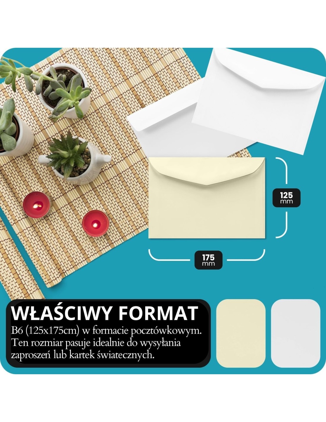 Koperta ozdobna gładka B6 HK Lessebo Ivory ecru 100g Koperta ozdobna gładka B6 HK Lessebo Ivory ecru 100g