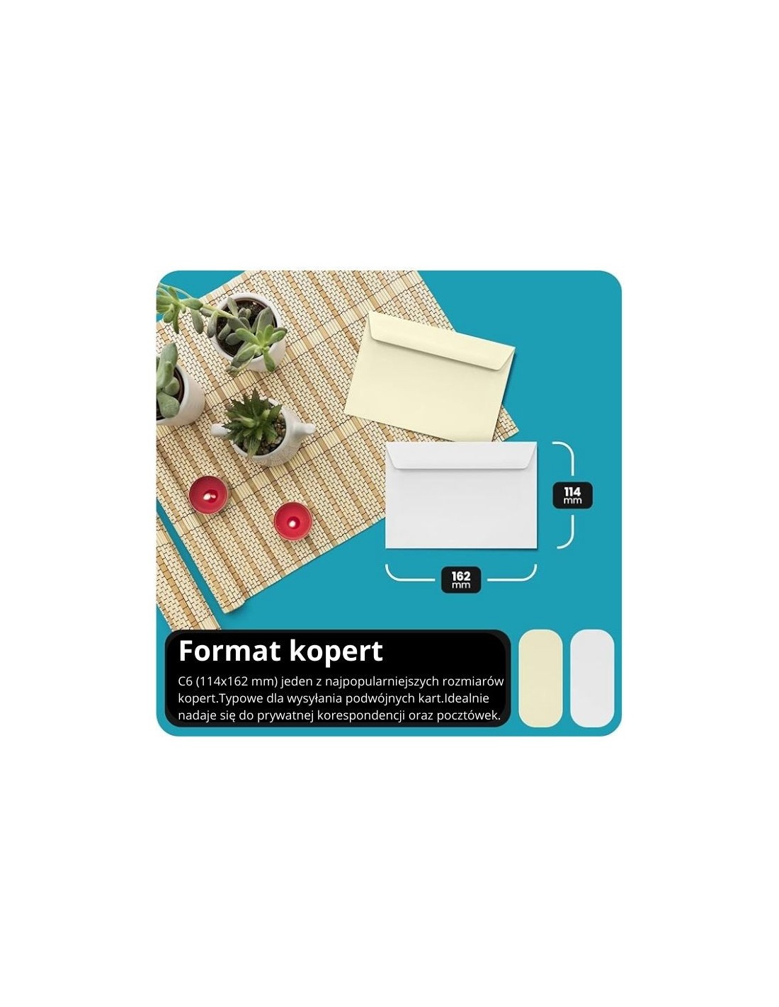 Enveloppe blanche C6 (11,4x16,2cm) collage humide Lessebo White 100g Enveloppe blanche C6 (11,4x16,2cm) collage humide Lessebo White 100g