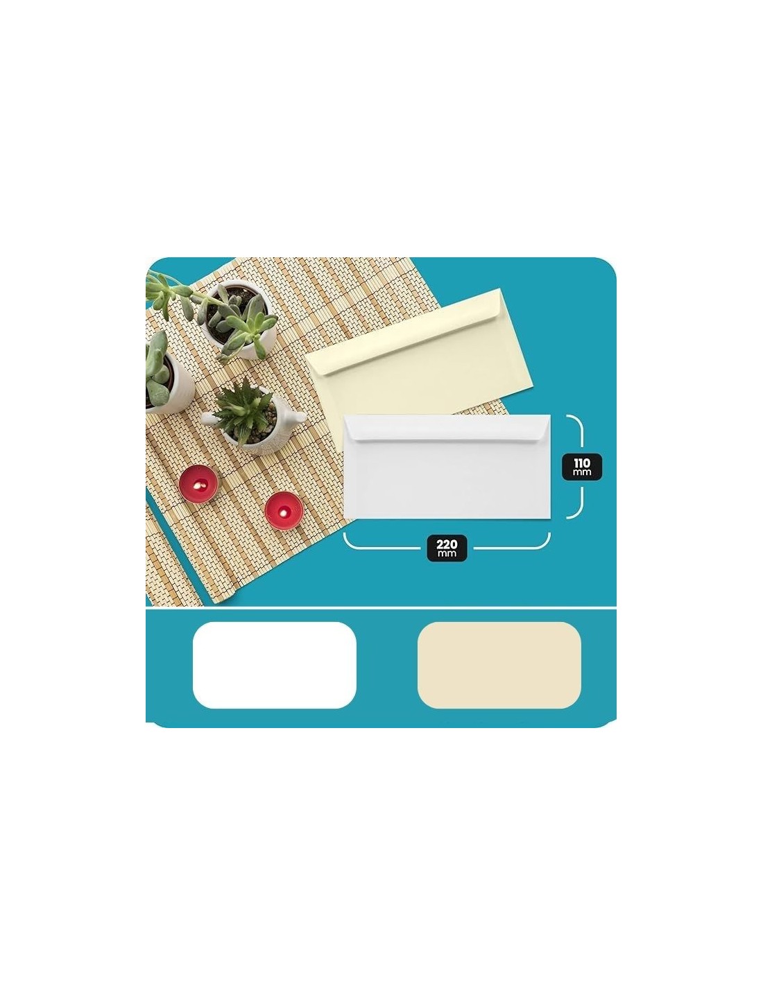 Enveloppe ivoire DL (11x22cm) bande adhésive Lessebo Ivory 100g Enveloppe ivoire DL (11x22cm) bande adhésive Lessebo Ivory 100g