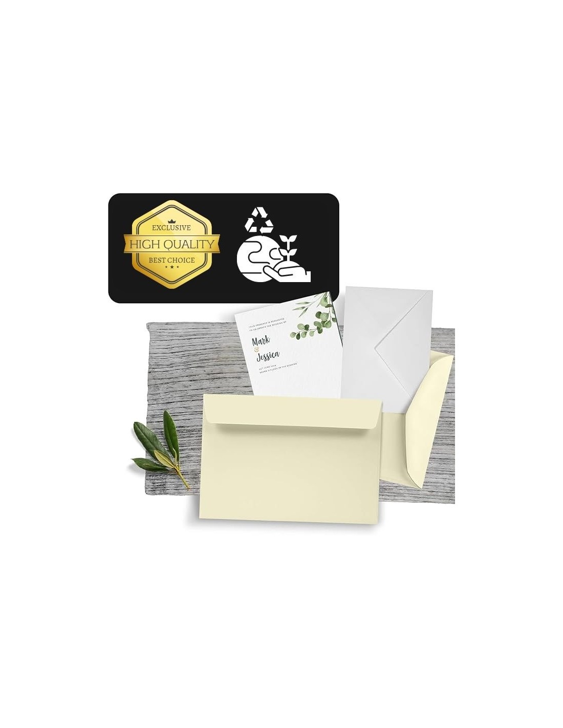 Enveloppe ivoire K3 (10,5x15,5cm) collage humide Lessebo Ivory 100g Enveloppe ivoire K3 (10,5x15,5cm) collage humide Lessebo Ivory 100g