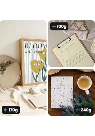Papier ozdobny gładki Lessebo 240g biały pak. 25A5 big.