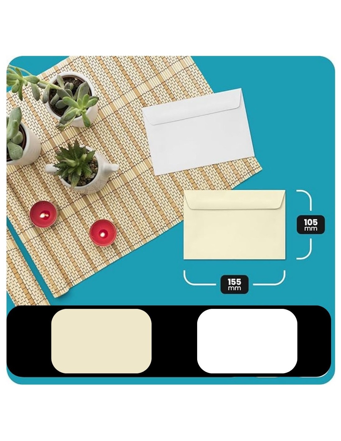 Enveloppe blanche K3 (10,5x15,5cm) collage humide Lessebo White 100g Enveloppe blanche K3 (10,5x15,5cm) collage humide Lessebo White 100g