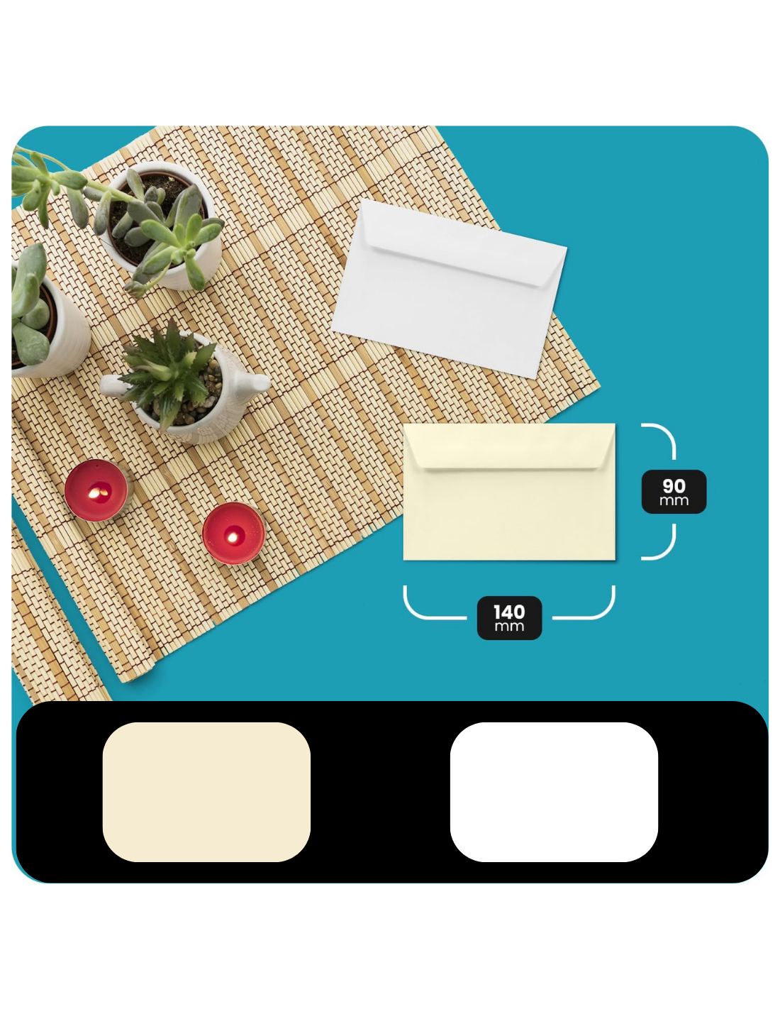 Enveloppe blanche PA2 (9x14cm) collage humide Lessebo White 100g Enveloppe blanche PA2 (9x14cm) collage humide Lessebo White 100g