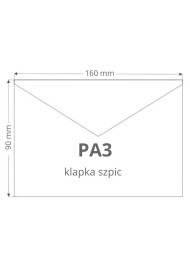 Enveloppe blanche PA3 (9x16cm) collage humide Lessebo White 100g