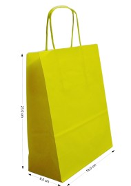 Torba Kraft żółta 180x80x210mm 400szt.