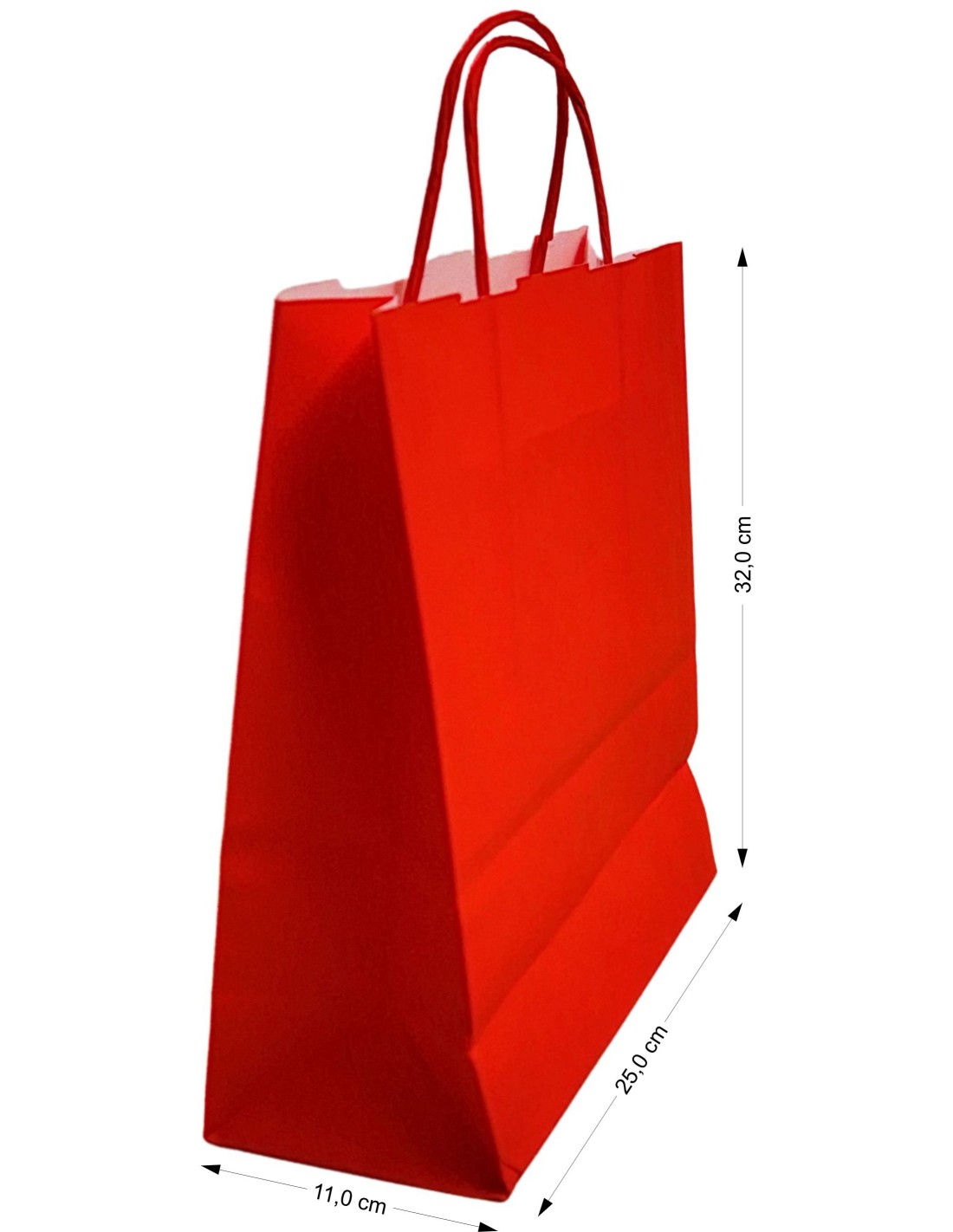Torba Kraft czerwona 250x110x320mm 200szt. Torba Kraft czerwona 250x110x320mm 200szt.