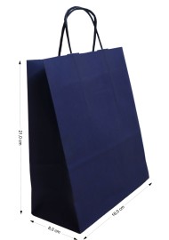 Torba Kraft granatowa 180x80x210mm 400szt.