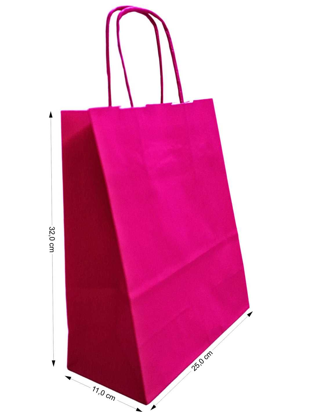 10szt. Torba Kraft różowa 250x110x320mm 10szt. Torba Kraft różowa 250x110x320mm