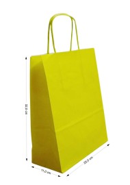 10szt. Torba Kraft żółta 250x110x320mm