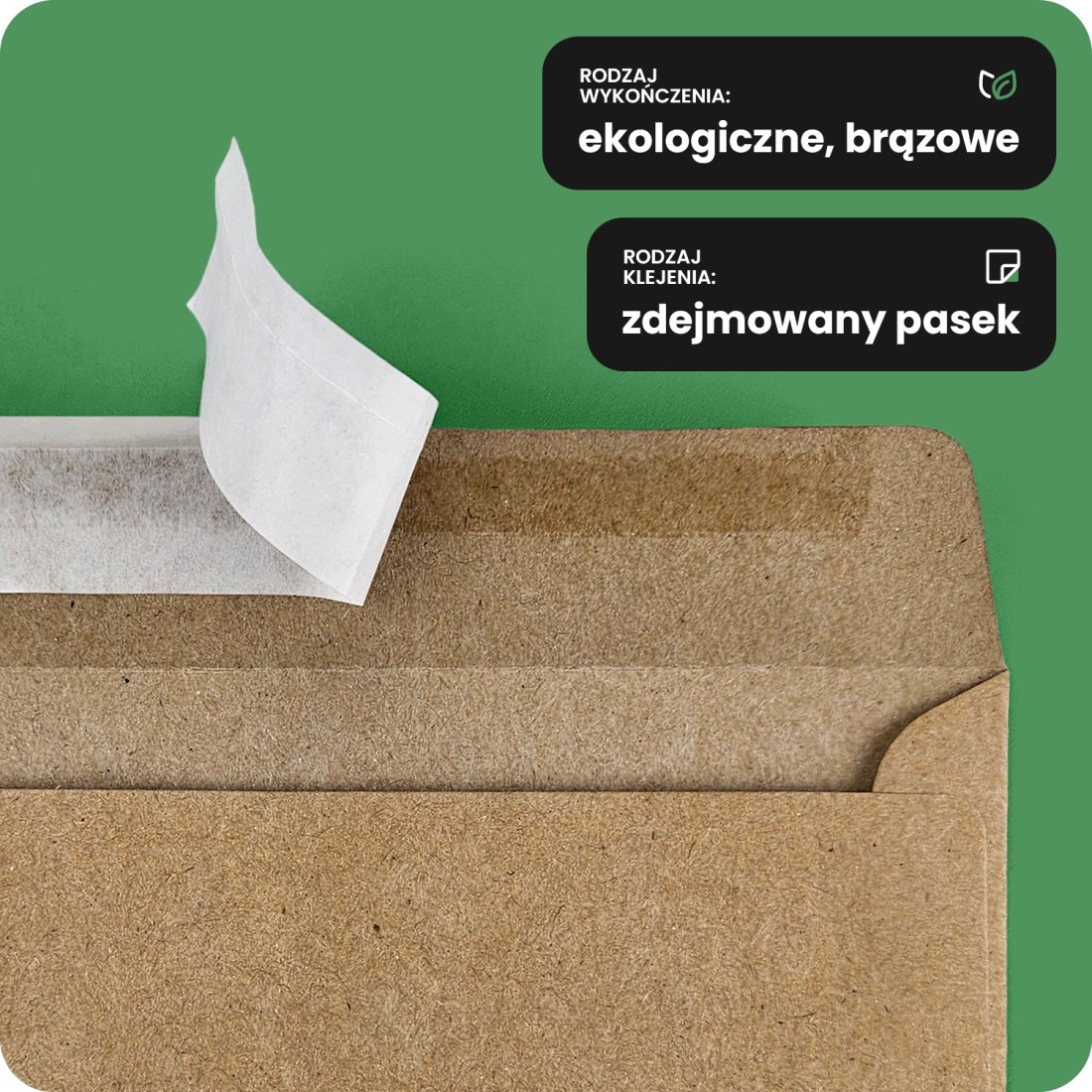 Koperta ozdobna gładka ekologiczna C6 HK EKO Design brązowa 120g Koperta ozdobna gładka ekologiczna C6 HK EKO Design brązowa 120g