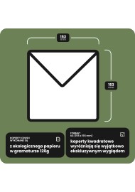 Koperta ozdobna gładka kolorowa ekologiczna kwadratowa K4 NK Crush Grape jasna beżowa 120g