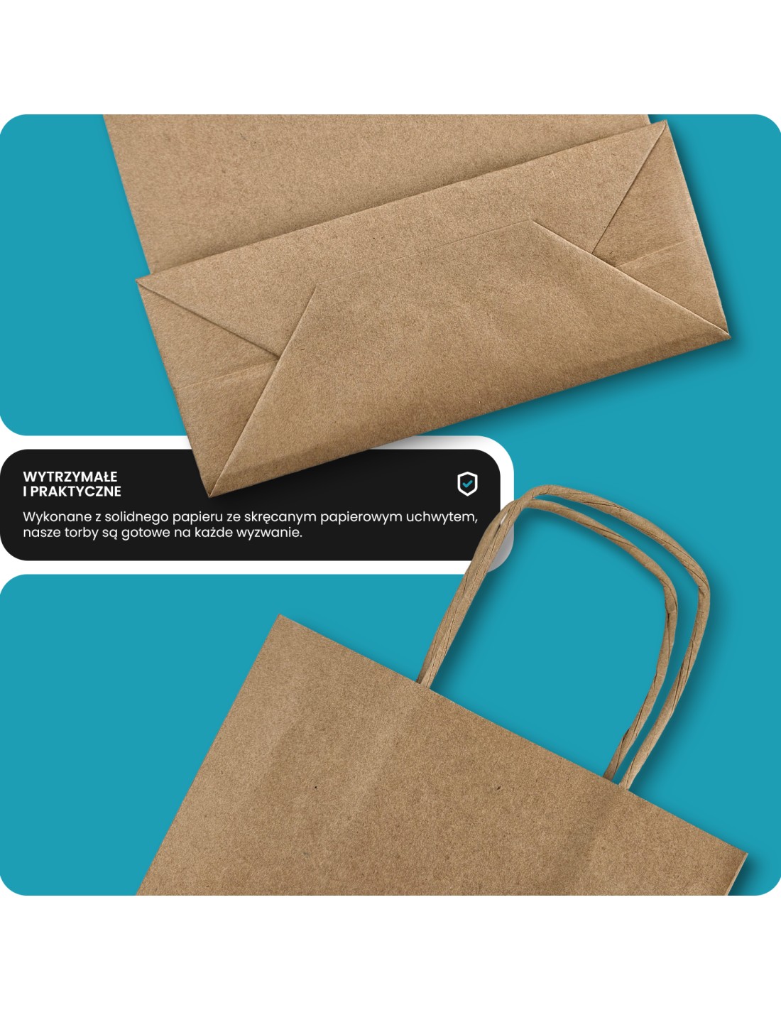 Sacs en papier Eko Kraft marron (250x110x320mm) - 200 pièces Sacs en papier Eko Kraft marron (250x110x320mm) - 200 pièces