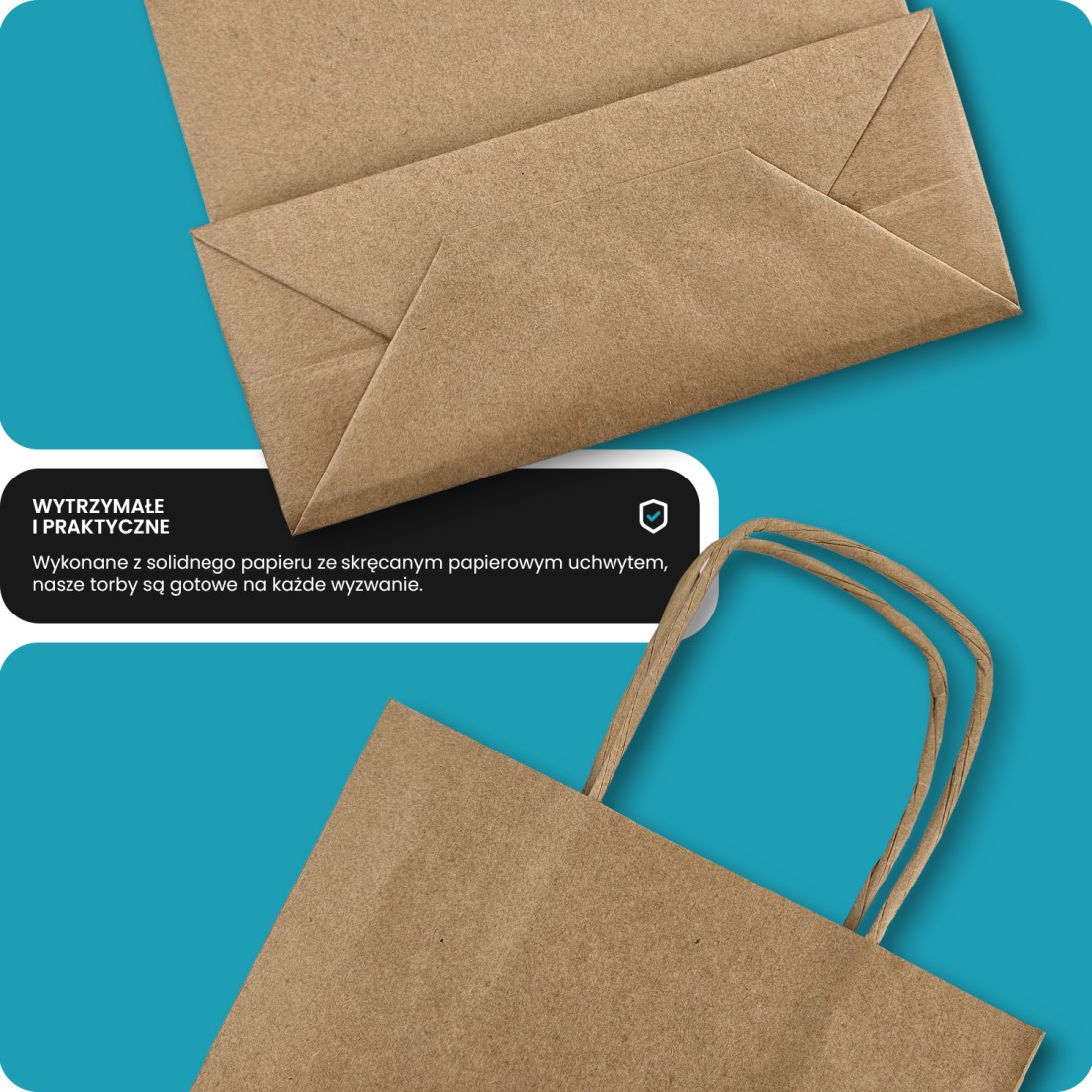 Sacs en papier Eko Kraft marron (180x80x210mm) - 400 pièces Sacs en papier Eko Kraft marron (180x80x210mm) - 400 pièces