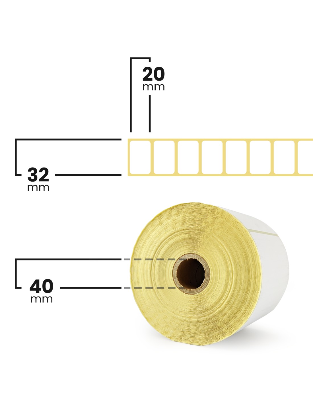 Etykiety termiczne 32x20mm 2000szt Etykiety termiczne 32x20mm 2000szt