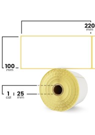Etykiety termiczne ZEBRA z perforacją 100x220mm 400szt.