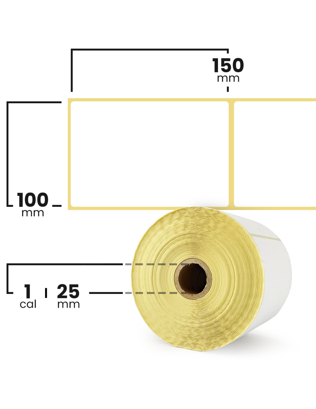 Étiquettes thermiques avec perforation 100x150mm 500pc.