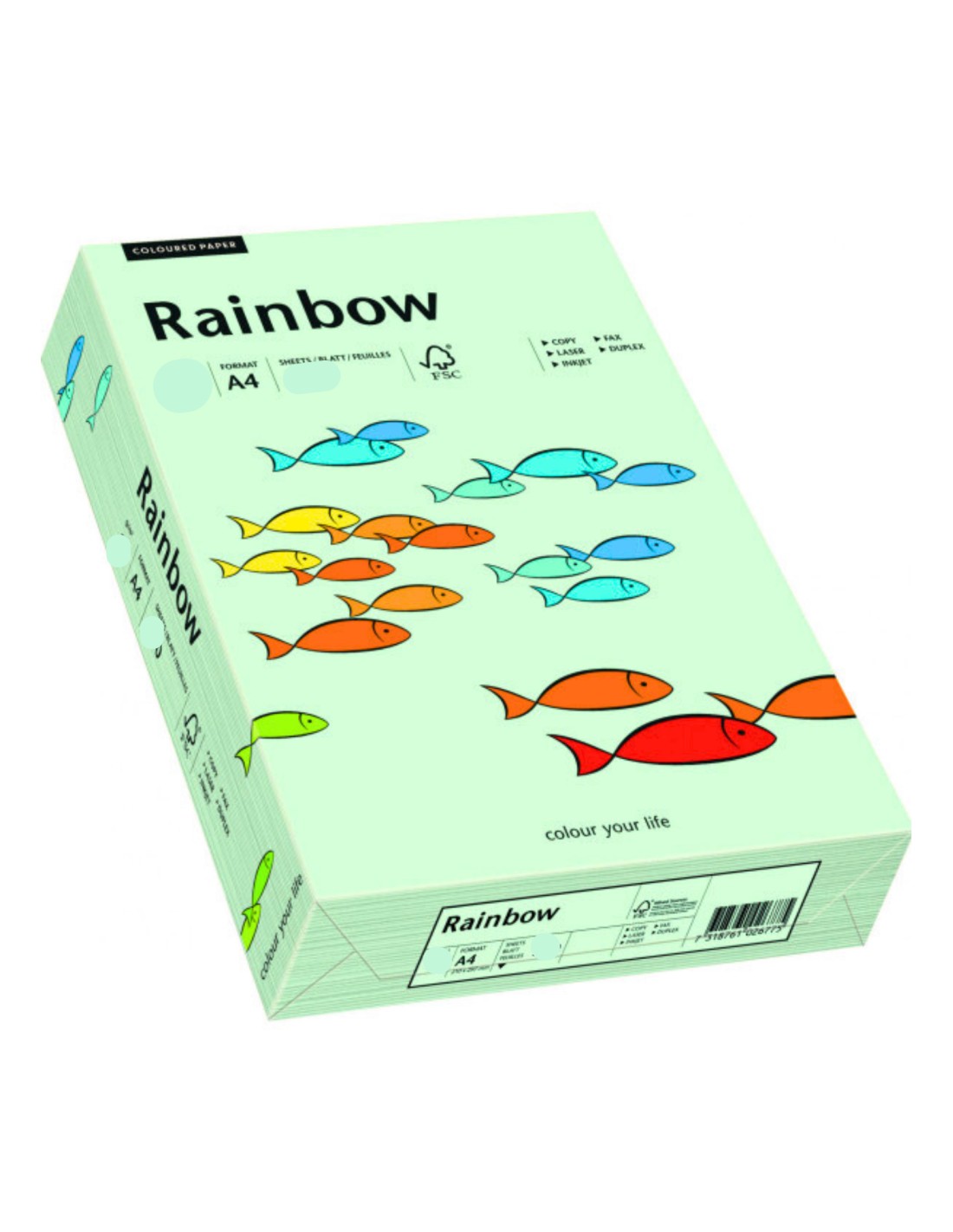 Papier Rainbow 80g R75 miętowy pak. 500A4 Papier Rainbow 80g R75 miętowy pak. 500A4