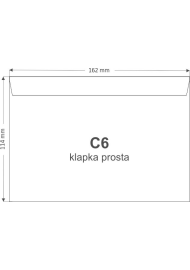 Koperta ozdobna gładka biała C6 HK z nadrukiem świątecznym - skrzat 120g