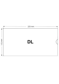 Koperta ozdobna gładka kolorowa na voucher DL 11,5x22,5 ETUI wsuwka Burano Nero czarna 140g