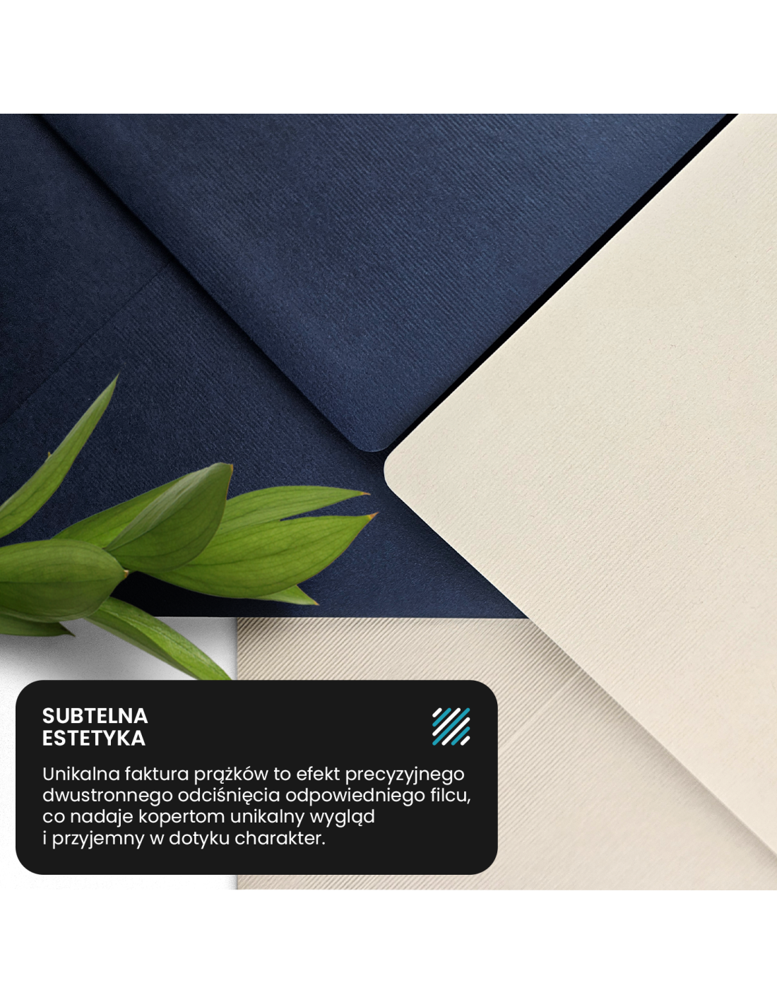 Koperta ozdobna fakturowana C5 16,2x22,9 NK Nettuno Blue Navy prążki granatowa 140g Koperta ozdobna fakturowana C5 16,2x22,9 NK Nettuno Blue Navy prążki granatowa 140g