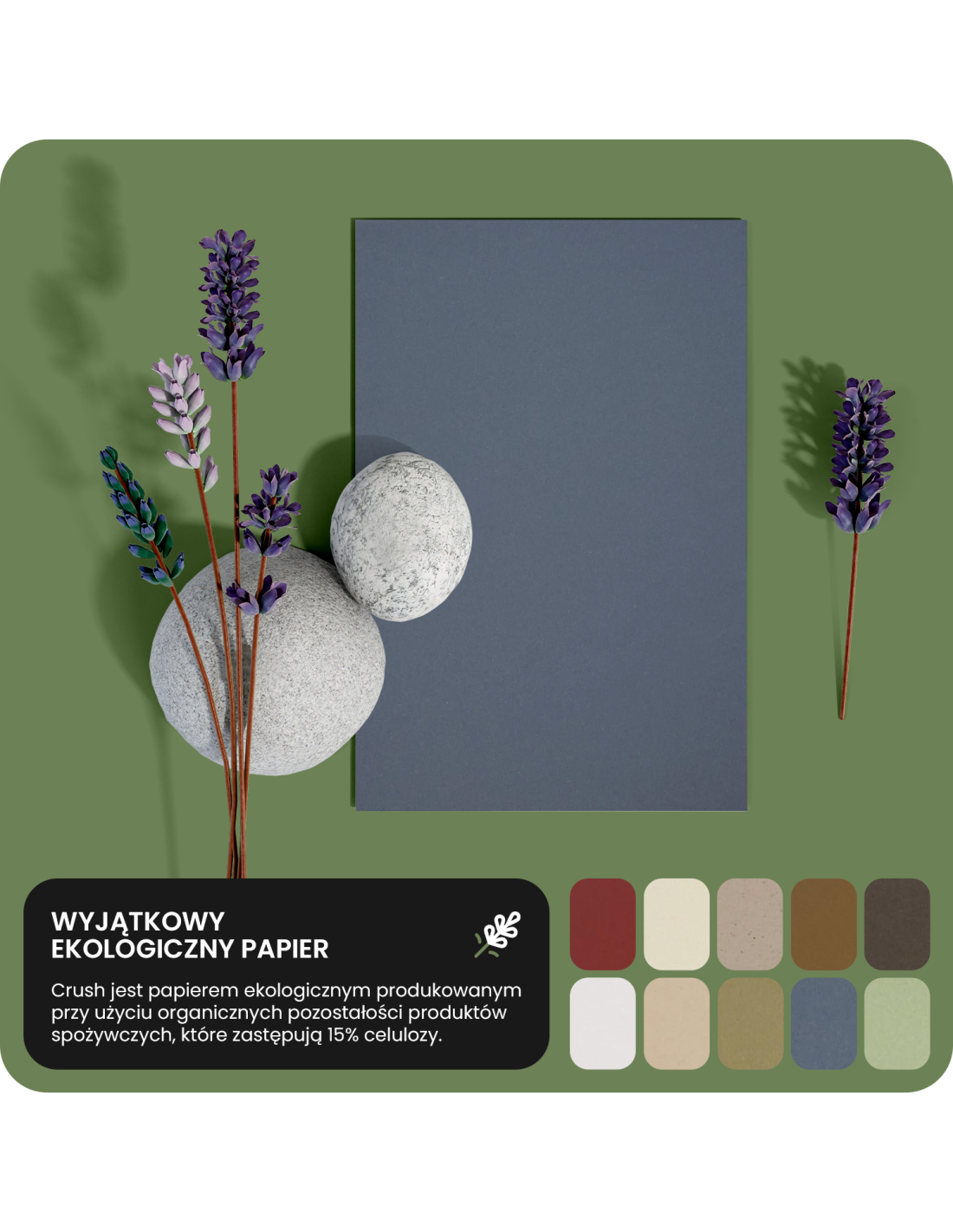 Papier Crush 250g Lavender granatowy pak. 10A5 Papier Crush 250g Lavender granatowy pak. 10A5