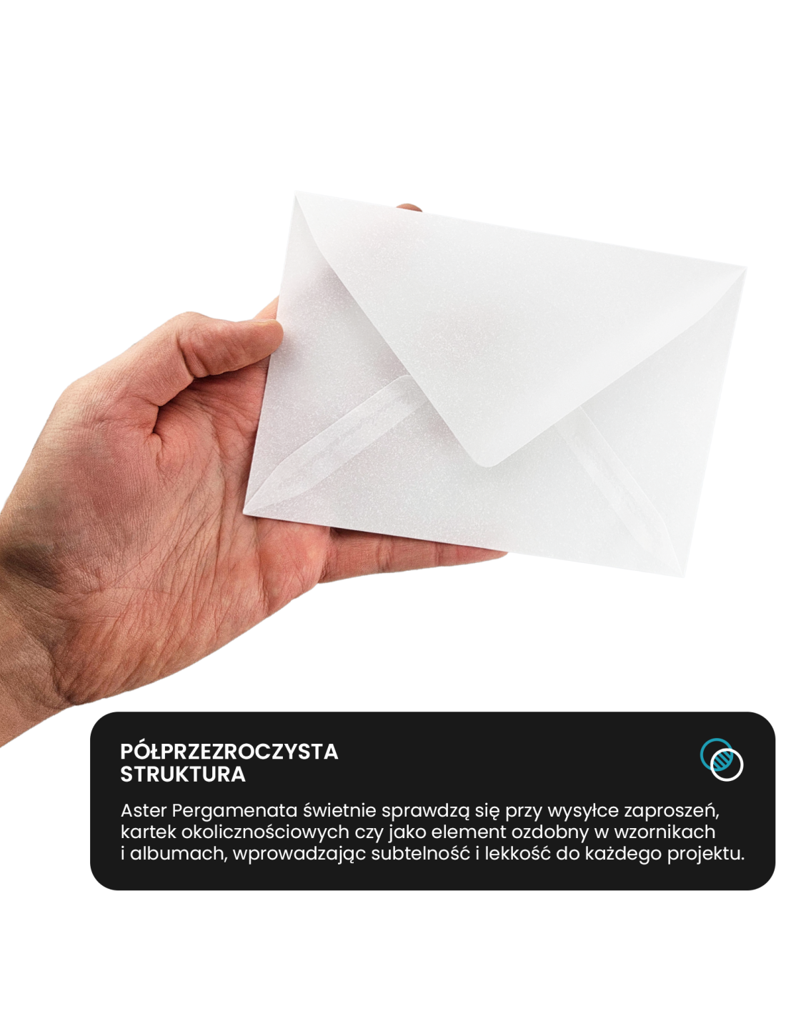 Koperta ozdobna gładka przezroczysta B6 12,5x17,5 BK Aster Pergamenata delta biała 112g Koperta ozdobna gładka przezroczysta B6 12,5x17,5 BK Aster Pergamenata delta biała 112g