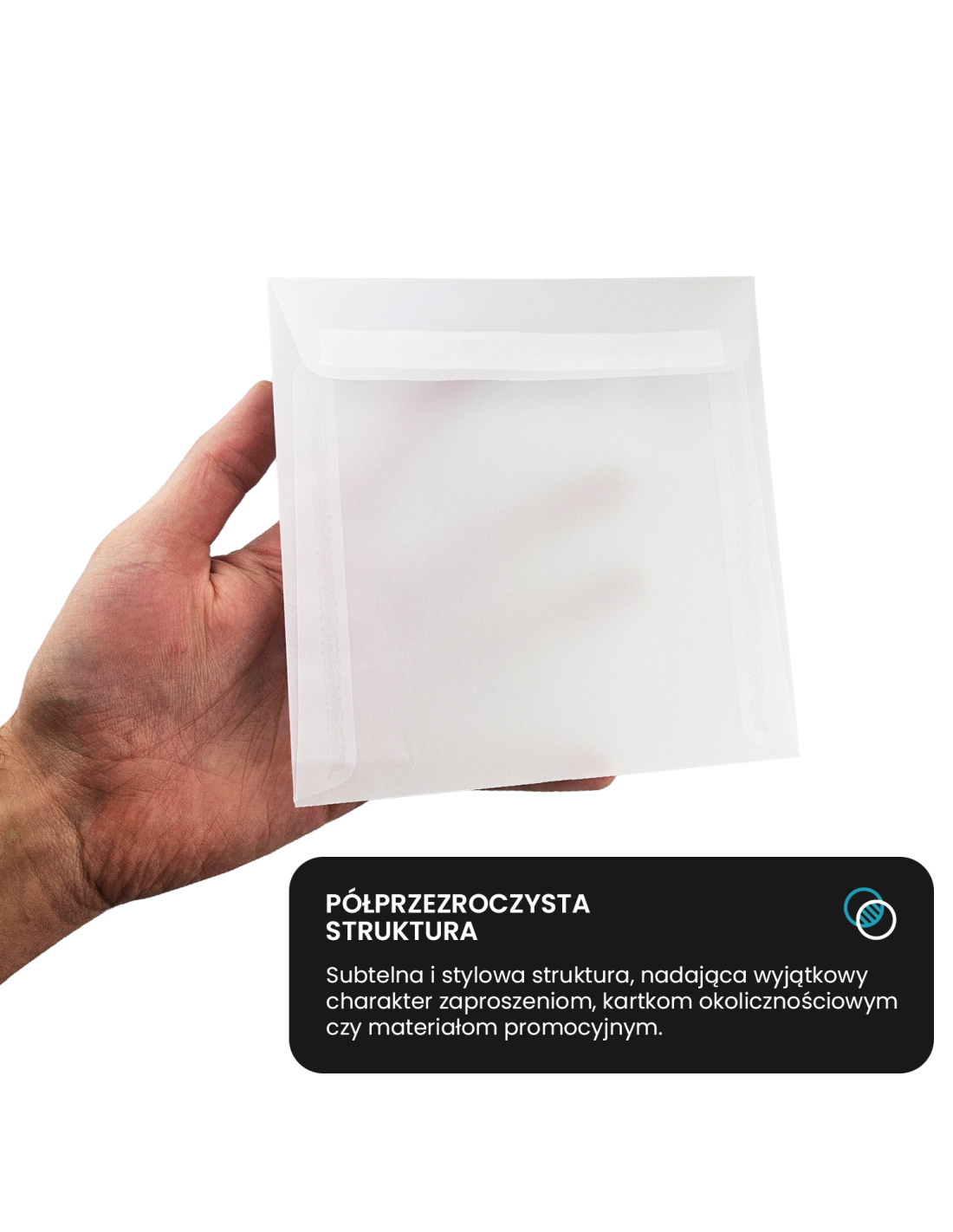 Koperta ozdobna gładka przezroczysta kwadratowa K4 17x17 HK Aster Tracing biała 112g Koperta ozdobna gładka przezroczysta kwadratowa K4 17x17 HK Aster Tracing biała 112g