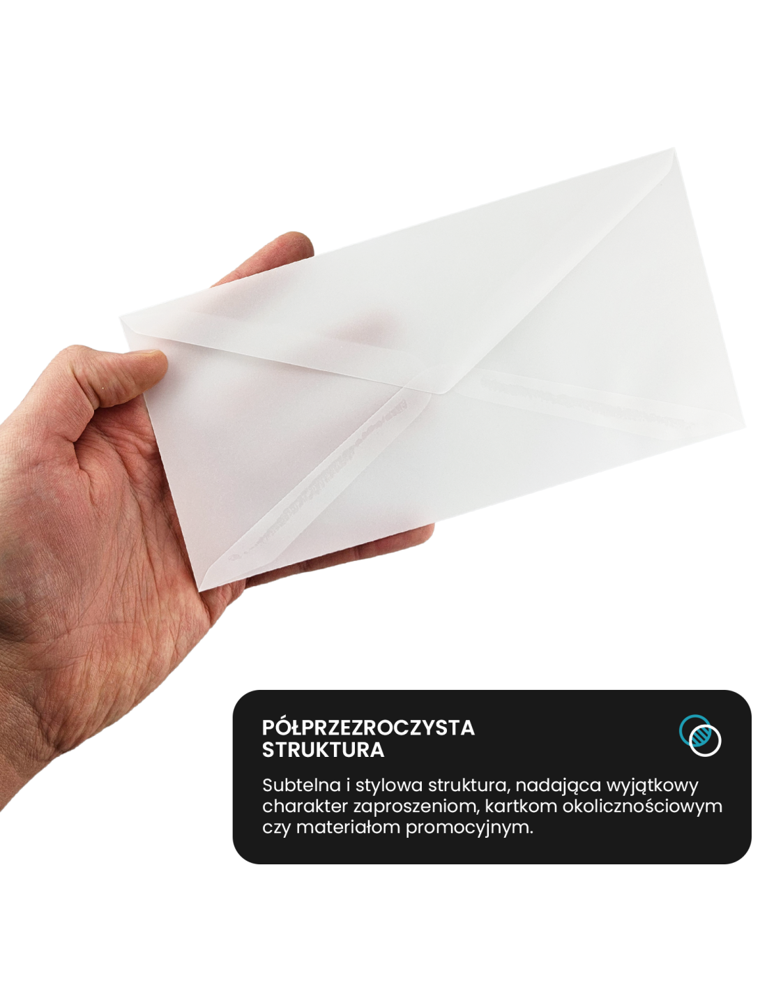 Koperta ozdobna gładka przezroczysta DL 11x22 BK Aster Tracing delta biała 112g Koperta ozdobna gładka przezroczysta DL 11x22 BK Aster Tracing delta biała 112g