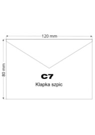 Koperta ozdobna gładka przezroczysta C7 8x12 BK Aster Tracing delta biała 112g