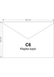 Koperta ozdobna gładka przezroczysta C6 11,4x16,2 BK Aster Tracing delta biała 112g