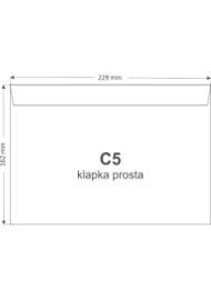 Koperta ozdobna gładka przezroczysta C5 16,2x22,9 HK Aster Tracing  biała 112g