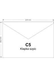 Koperta ozdobna gładka przezroczysta C5 16,2x22,9 BK Aster Tracing delta biała 112g