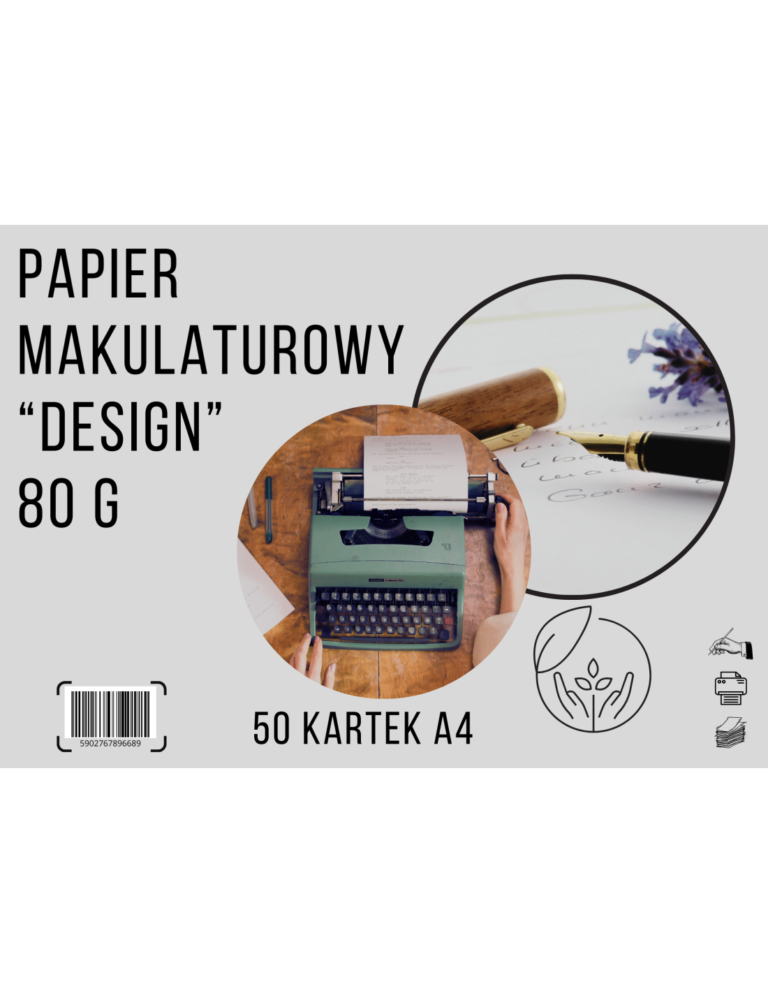Papier recyclé Design 80g 50A4 gris naturel Papier recyclé Design 80g 50A4 gris naturel