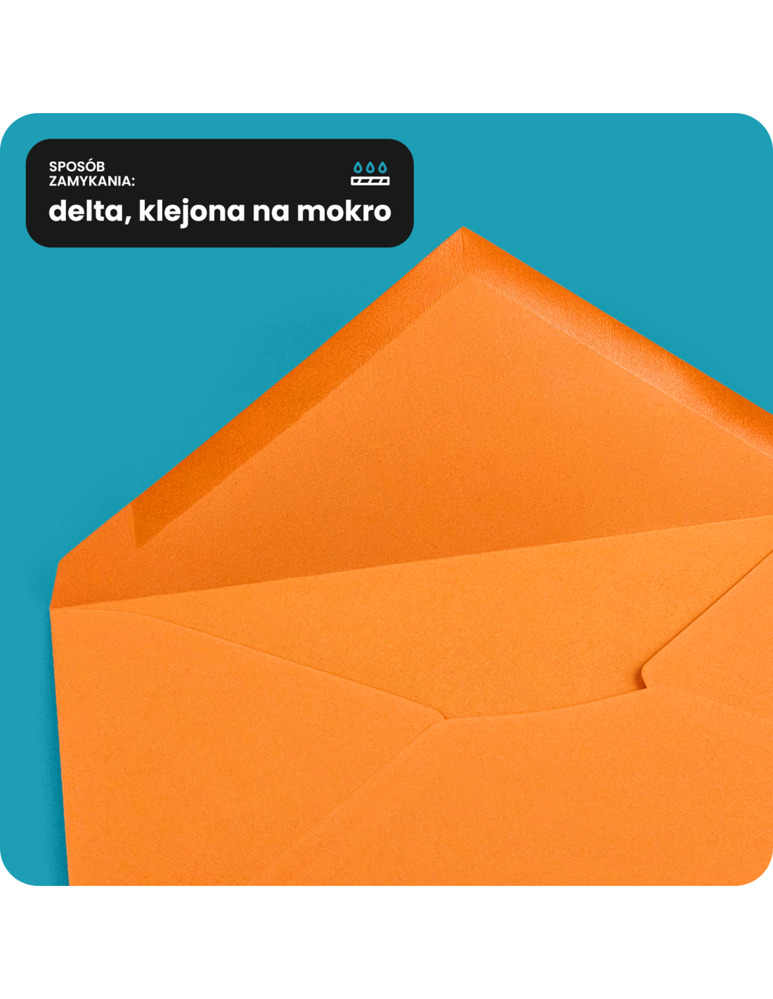 Koperta ozdobna gładka kolorowa DL 11x22 NK Burano Arancio Trop pomarańczowa delta 90g Koperta ozdobna gładka kolorowa DL 11x22 NK Burano Arancio Trop pomarańczowa delta 90g