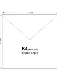 Enveloppe décorative carrée nervurée K4 15,3x15,3 NK Aster Laid Ivory ecru 120g