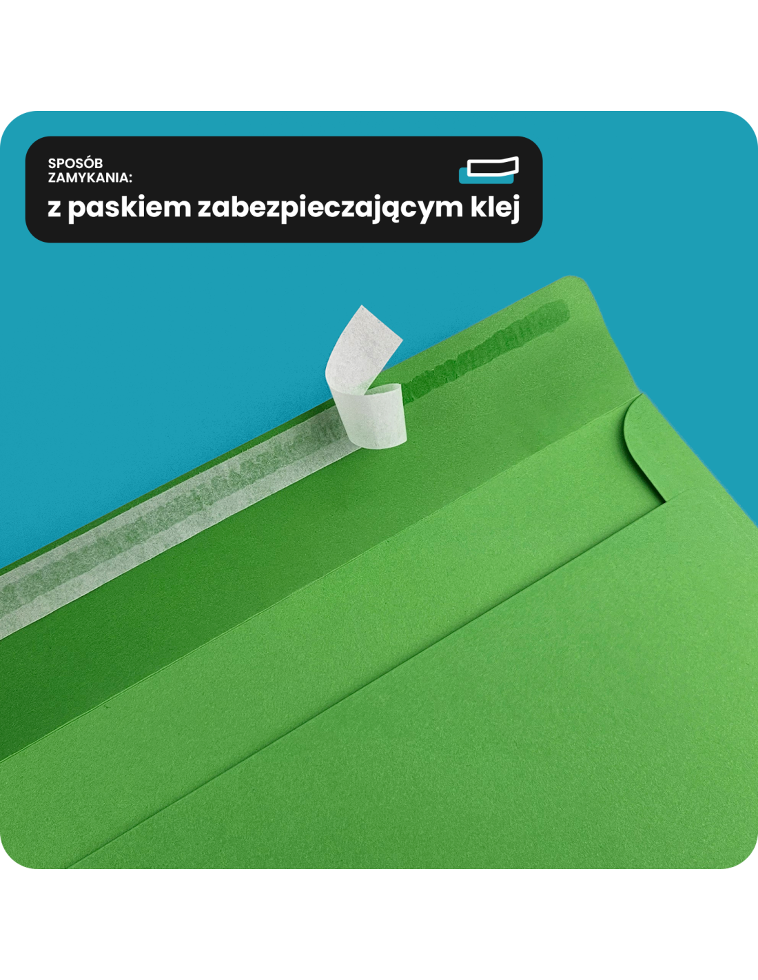 Koperta ozdobna gładka kolorowa C5 16,2x22,9 HK Design ciemna zielona 120g Koperta ozdobna gładka kolorowa C5 16,2x22,9 HK Design ciemna zielona 120g