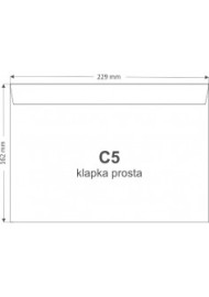 Koperta ozdobna gładka kolorowa C5 16,2x22,9 HK Design ciemna zielona 120g
