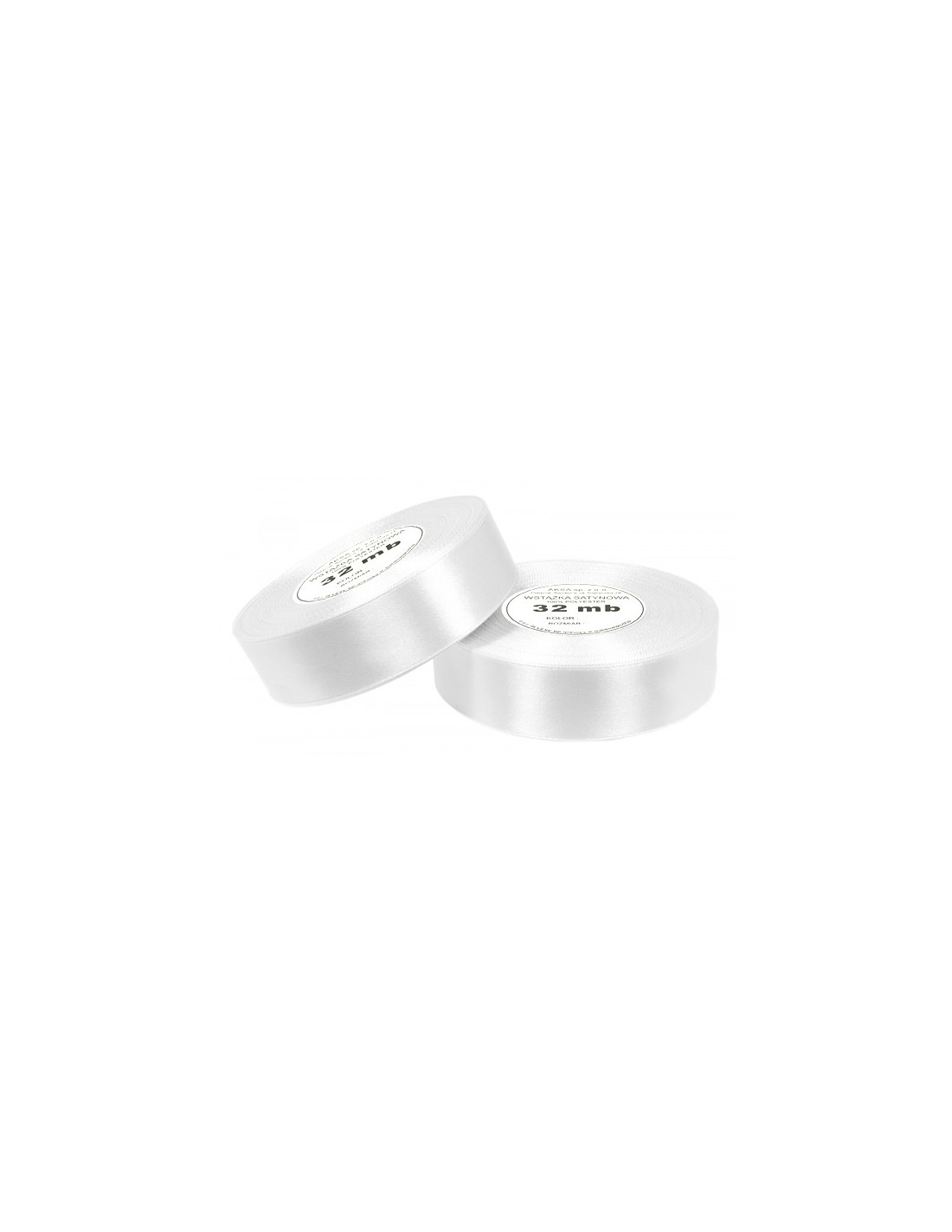 Ruban en satin blanc (12mm) 32m Ruban en satin blanc (12mm) 32m