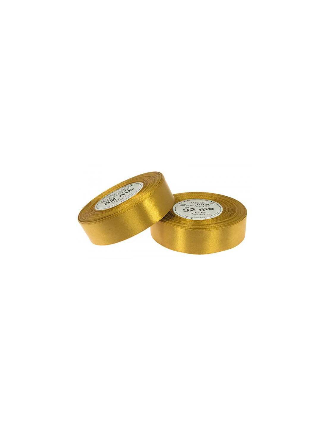 Ruban en satin doré (12mm) 32m Ruban en satin doré (12mm) 32m