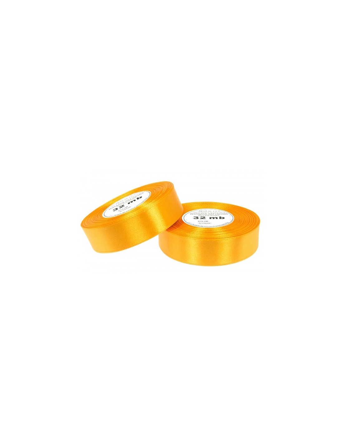 Ruban en satin orange clair (12mm) 32m Ruban en satin orange clair (12mm) 32m