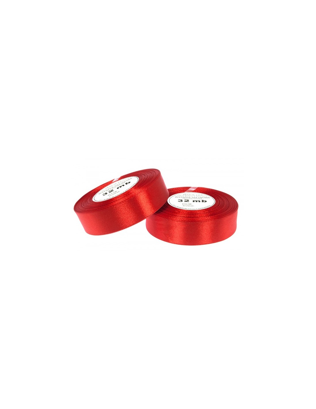 Ruban en satin rouge (12mm) 32m Ruban en satin rouge (12mm) 32m